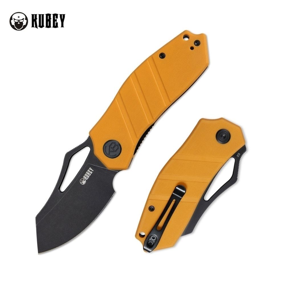 Kubey Ceyx Liner Lock Flipper Folding Knife Yellow